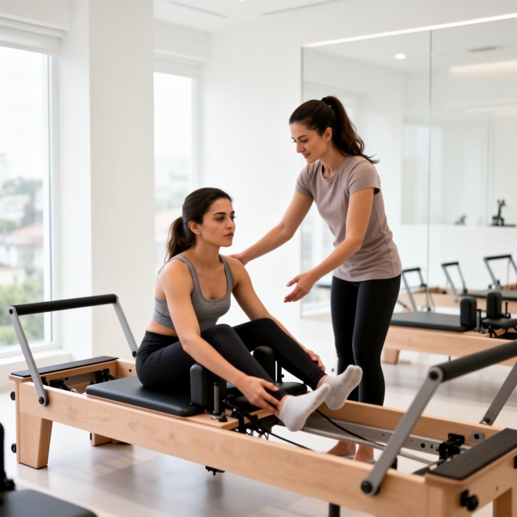 Estúdio de pilates com agendamento por IA